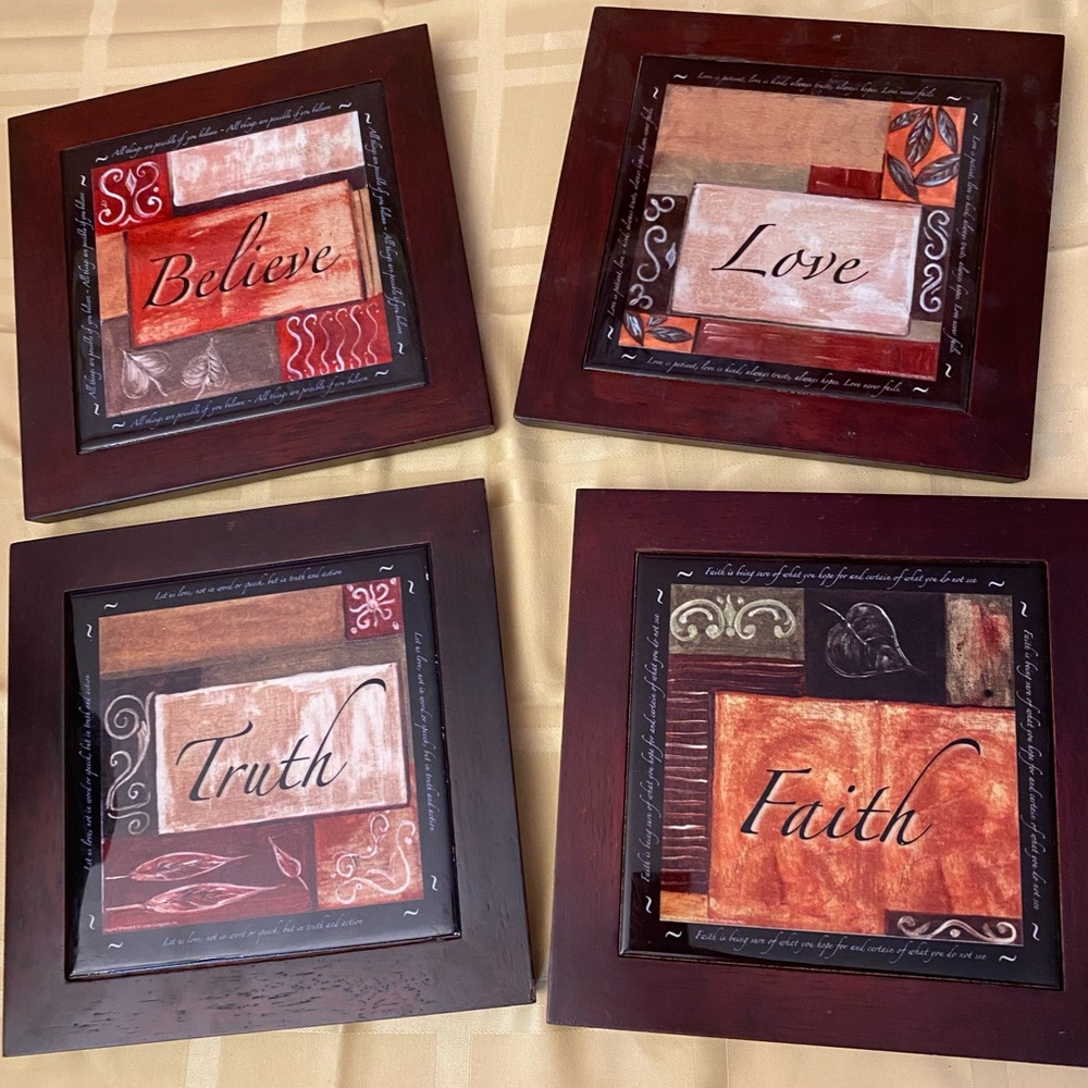 Believe Love Truth Faith Trivet Wall Décor